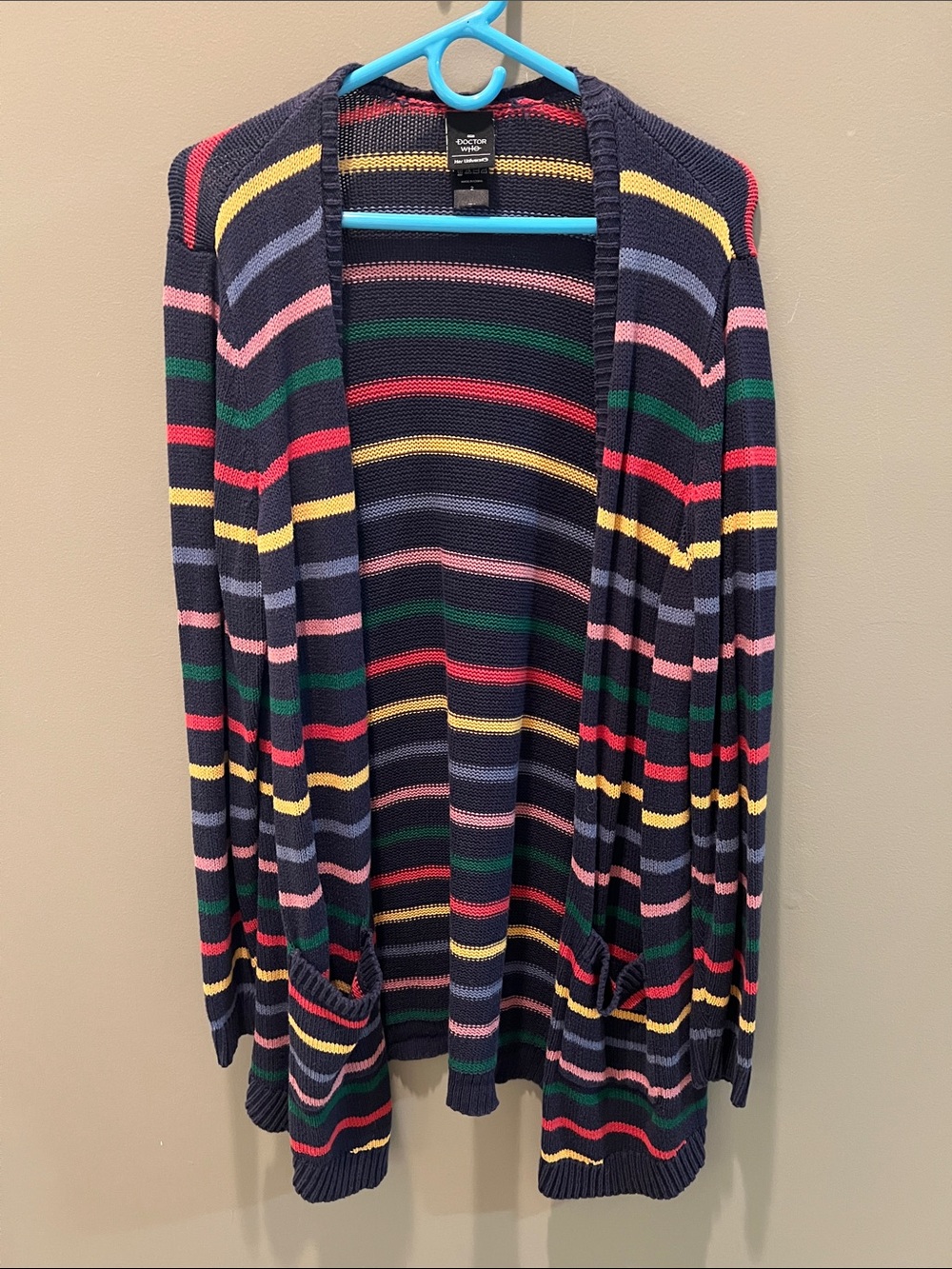 Super cute rainbow long cardigan